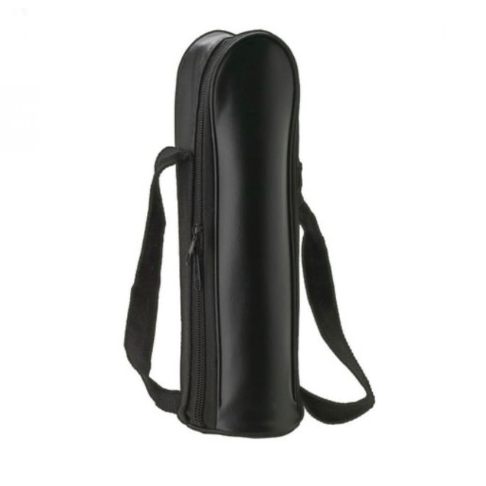 Bottle / Thermus Caring Case / Cover with Zipper Black Fox Leather